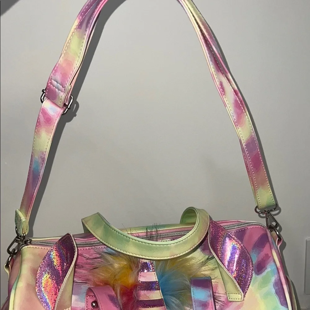 Tye dye Unicorn duffel Bag with detachable strap
